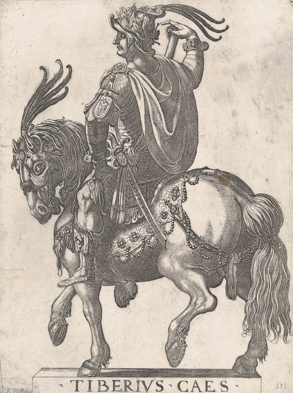 Ilustracja 3: Cesarz Tyberiusz na koniu, z 