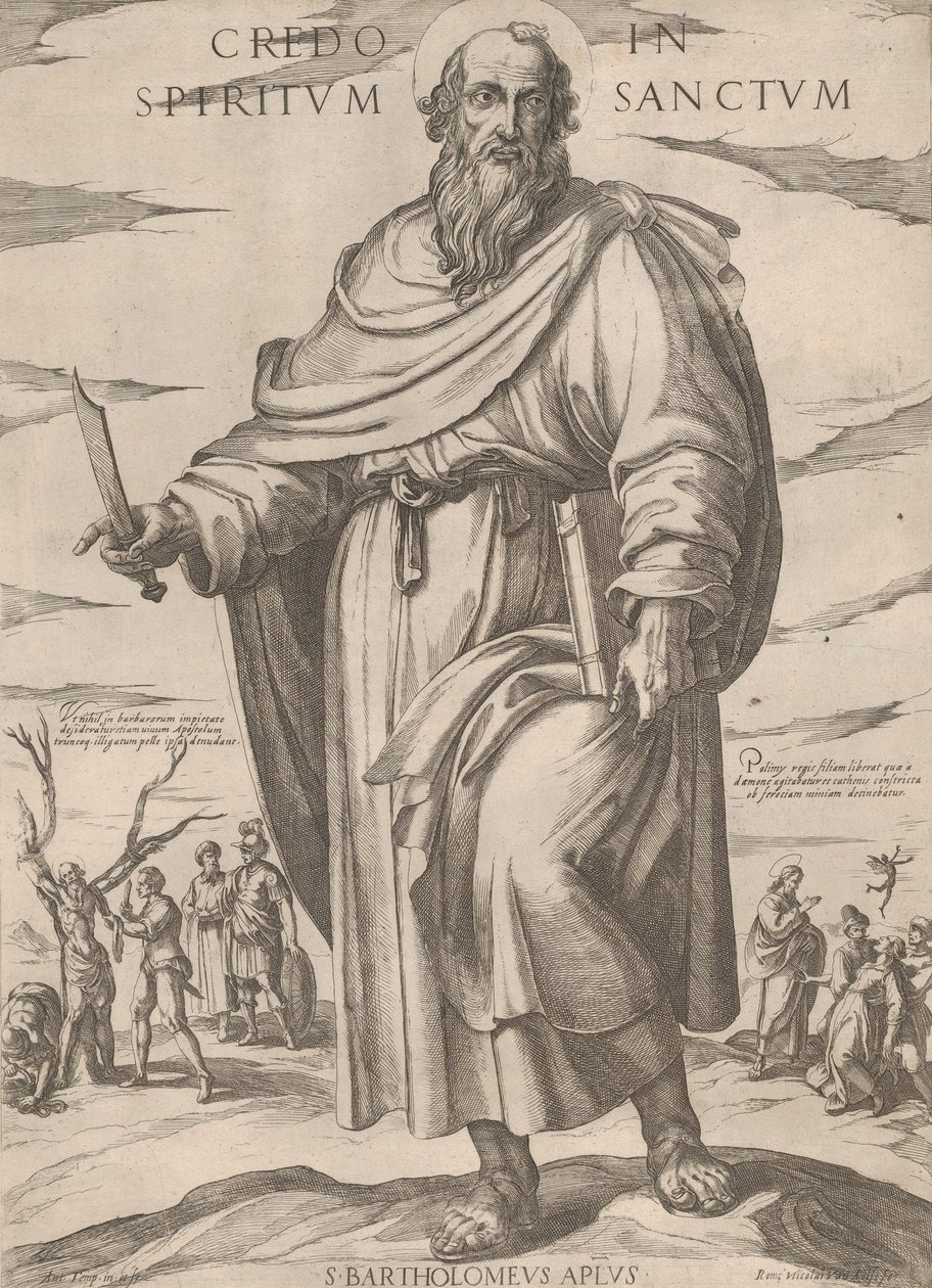 Św. Bartłomiej z cyklu „Chrystus, Maryja i Apostołowie”, ca. 1590-ok. 1610. autorstwa Antonio Tempesta