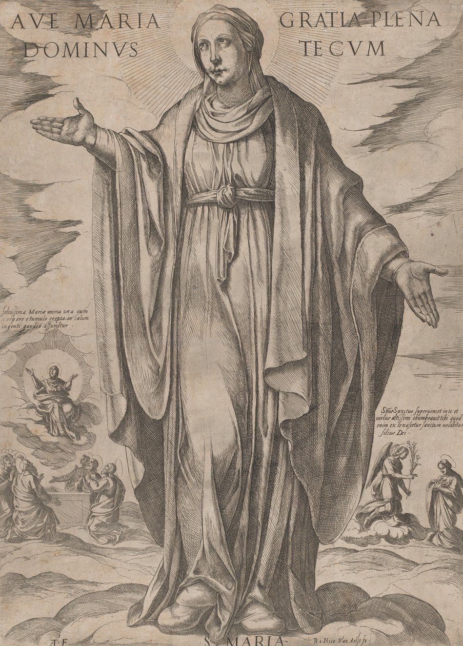 Dziewica z „Chrystusa, Maryi i Apostołów”, ca. 1590-ok. 1610. autorstwa Antonio Tempesta