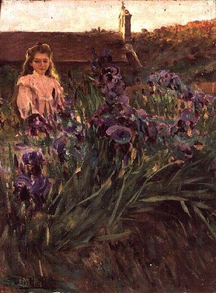 Dziewczyna w pobliżu Ermitażu (olej na płótnie) autorstwa Antonio Utrillo I Viadera