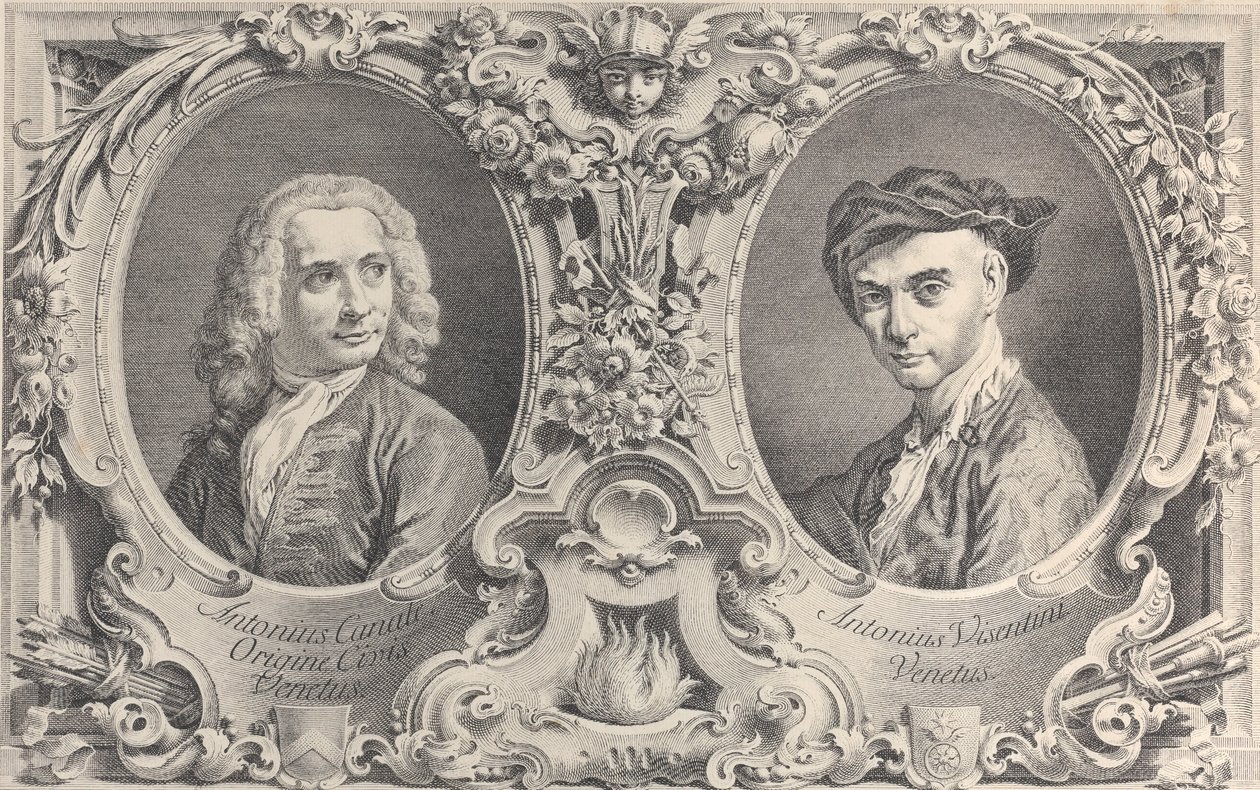 Portrety Canaletta i Visentiniego, 1735., 1735. autorstwa Antonio Visentini