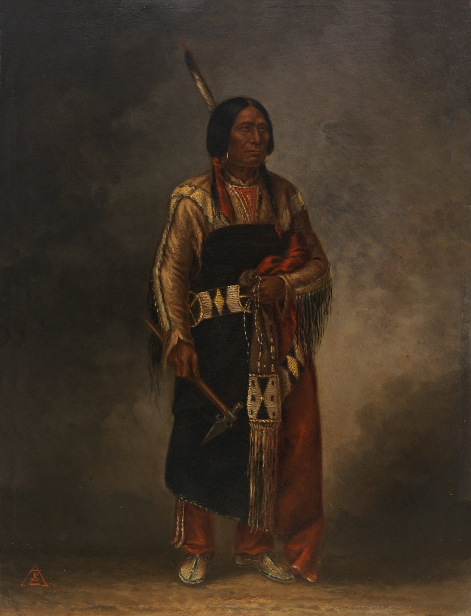 Mak-phe-ah-luta Czerwona Chmura, ca. 1887. autorstwa Antonio Zeno Shindler