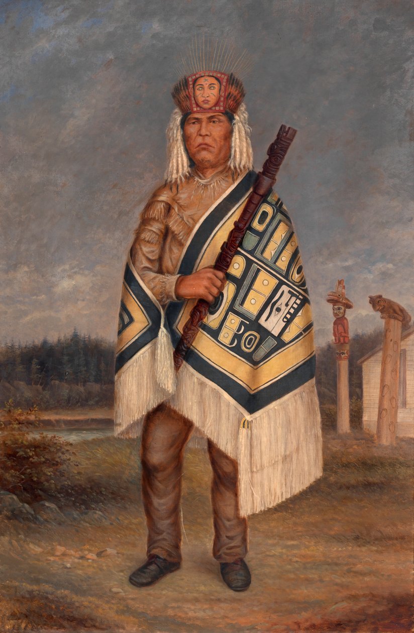 Tlinkit Indian, ca. 1893. autorstwa Antonio Zeno Shindler