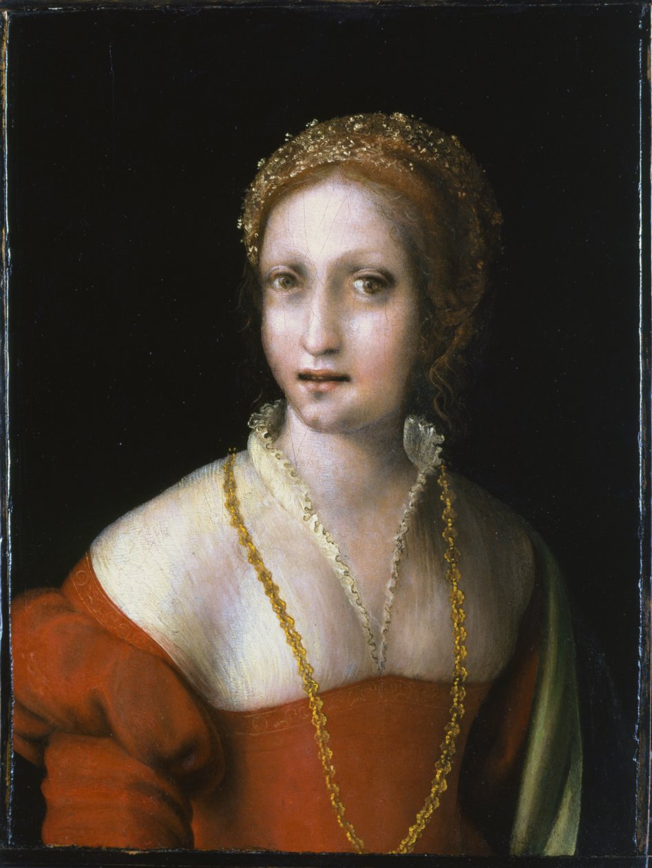 Włoski: Portret młodej kobiety Portret młodej dziewczyny autorstwa Antonio da Correggio