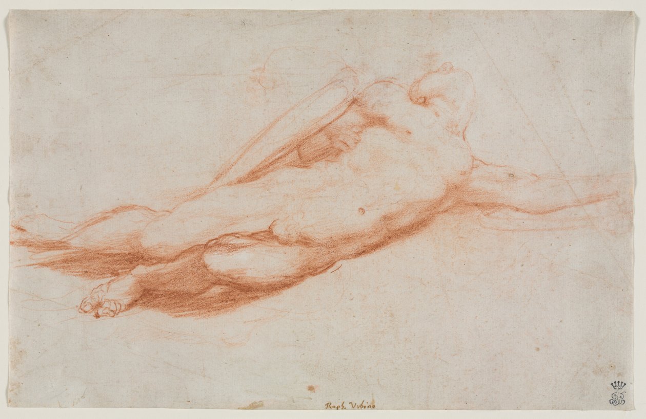 Studium Żołnierza Upadłego, prawdopodobnie nawrócenia Saula recto..., c. 1525. autorstwa Antonio da Correggio