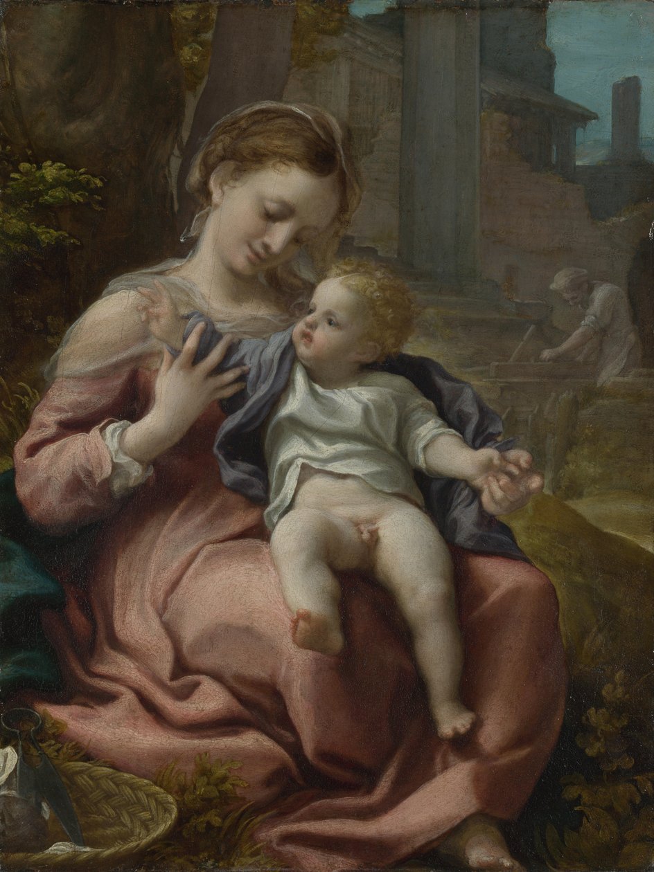 Koszyczkowa Madonna, ok. 1524 autorstwa Antonio da Correggio