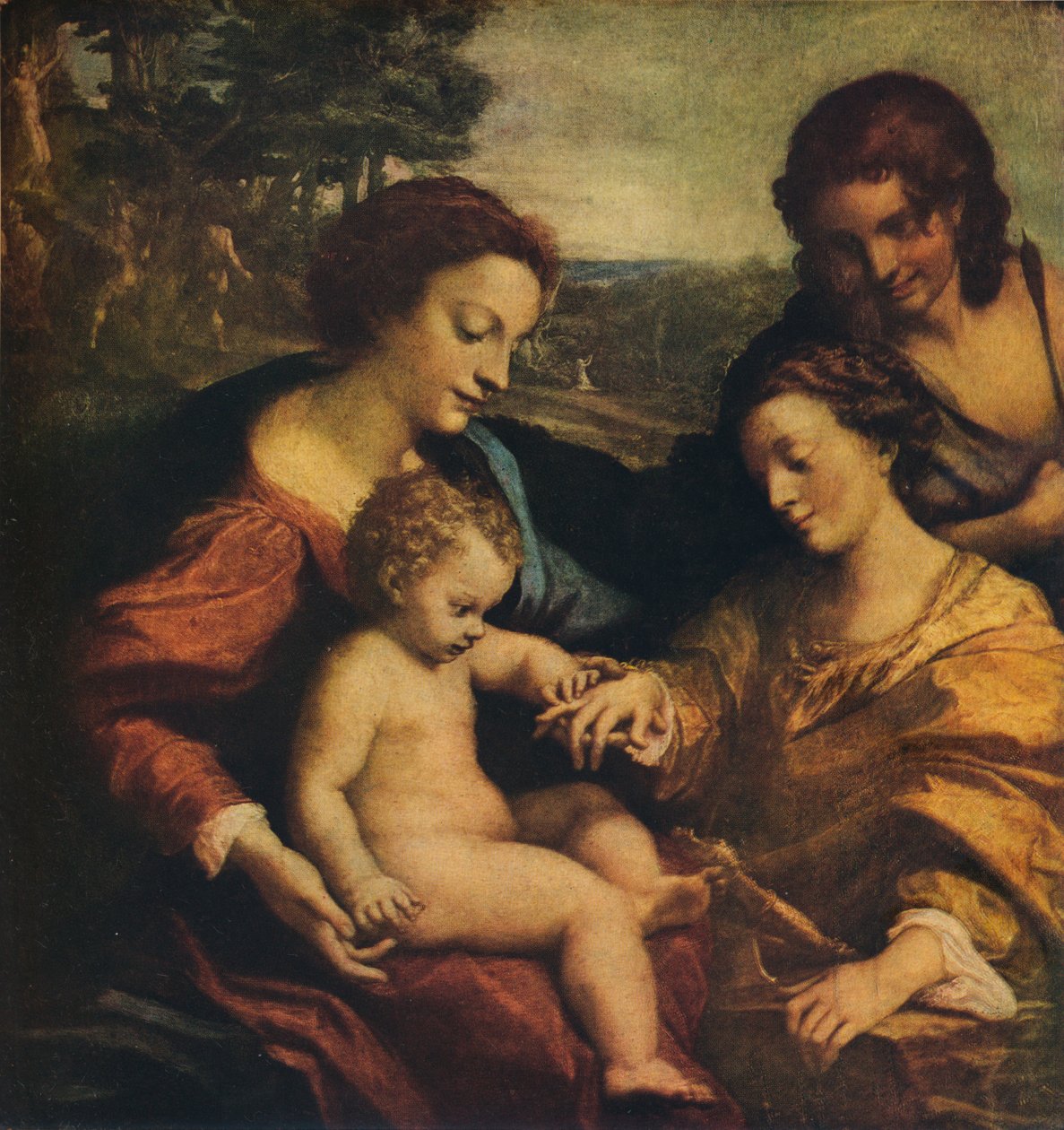 Mistyczne zaślubiny św Katarzyny 1526-1527. autorstwa Antonio da Correggio