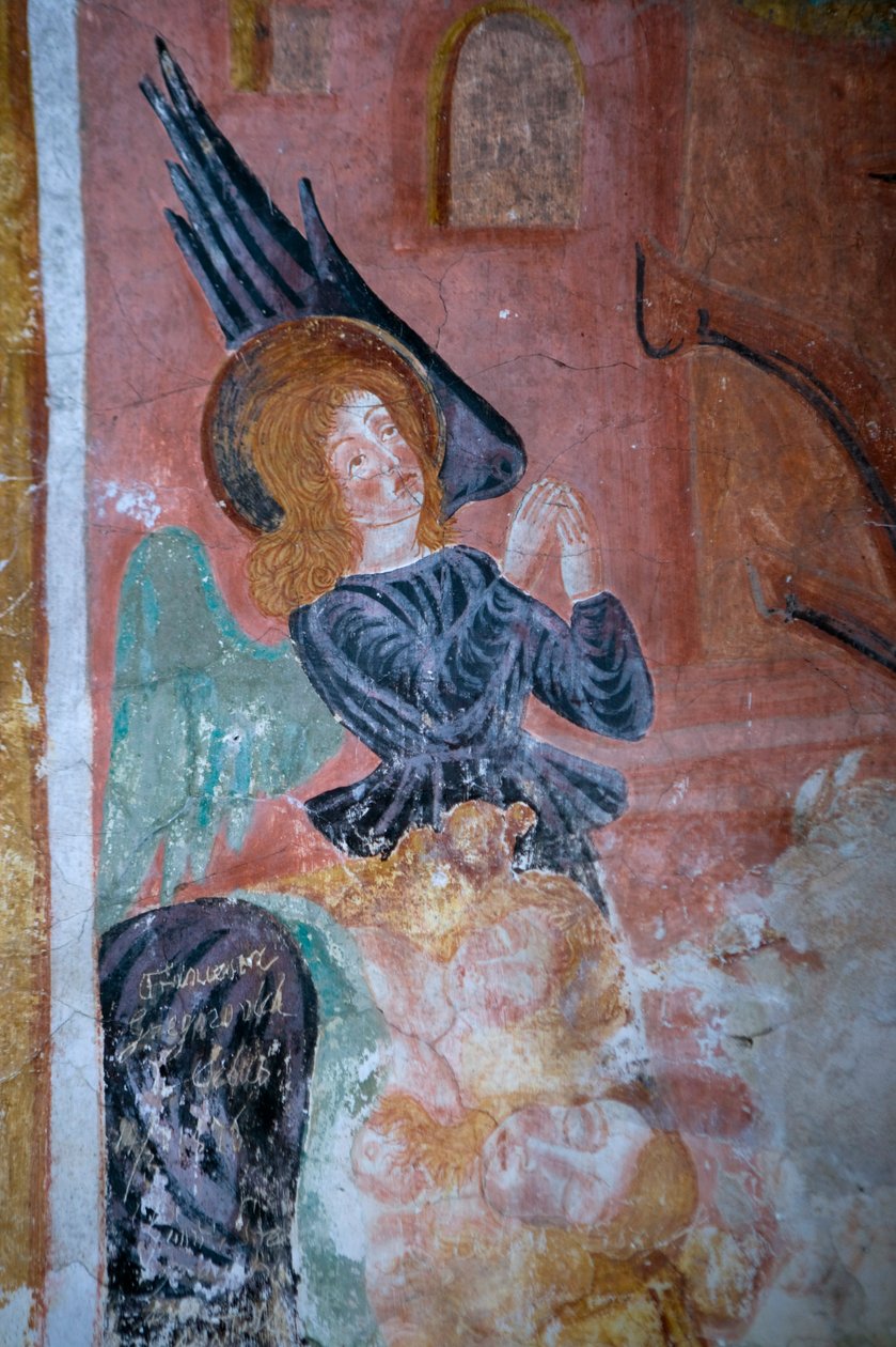Szczegół anioła (fresk) autorstwa Antonio da Padova