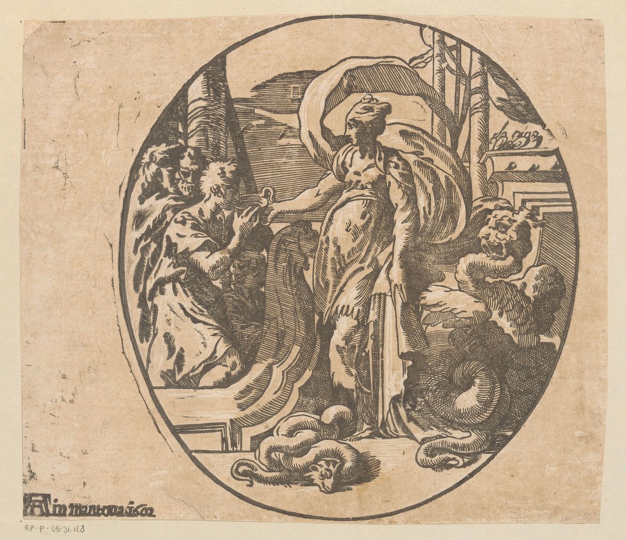 Odyseusz na wyspie Kirke autorstwa Antonio da Trento (possibly)