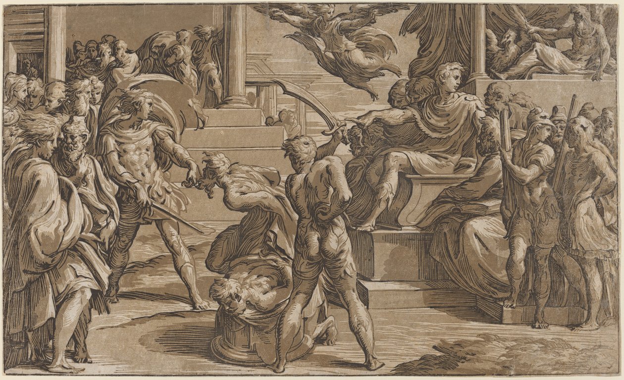 Męczeństwo świętych Piotra i Pawła autorstwa Antonio da Trento, after Parmigianino