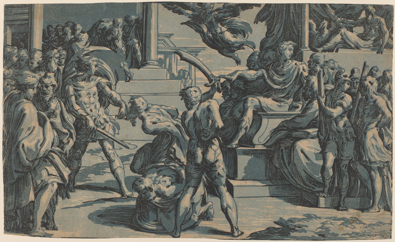 Męczeństwo świętych Piotra i Pawła autorstwa Antonio da Trento, after Parmigianino