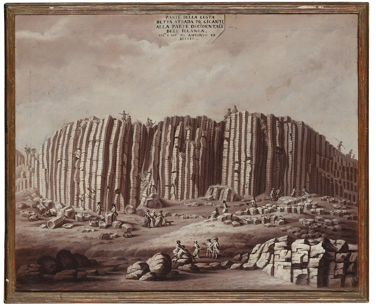 Grobla Olbrzyma, Irlandia (olej na płótnie) autorstwa Antonio de Bittio