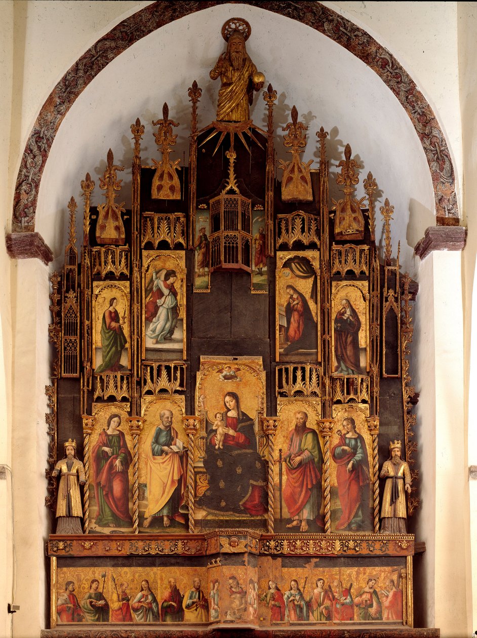 Poliptyk Poematu Odkupienia i Koronacji Marii Panny Obraz na drewnie autorstwa Antonello de Saliba autorstwa Antonio de Saliba