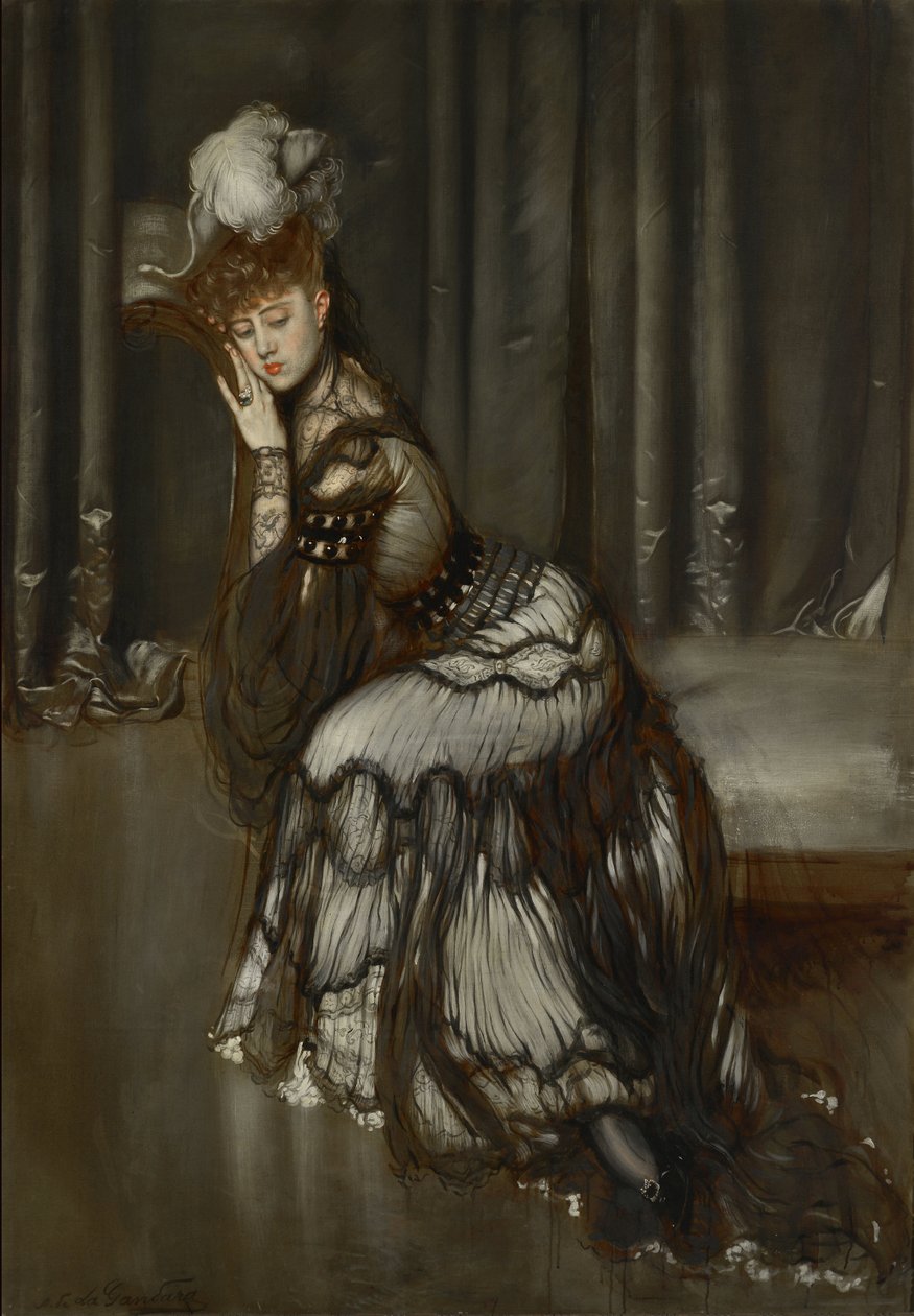 Portret Madame Salvator Malarstwo autorstwa Antonio la Gandary (1861-1917) autorstwa Antonio de la Gandara