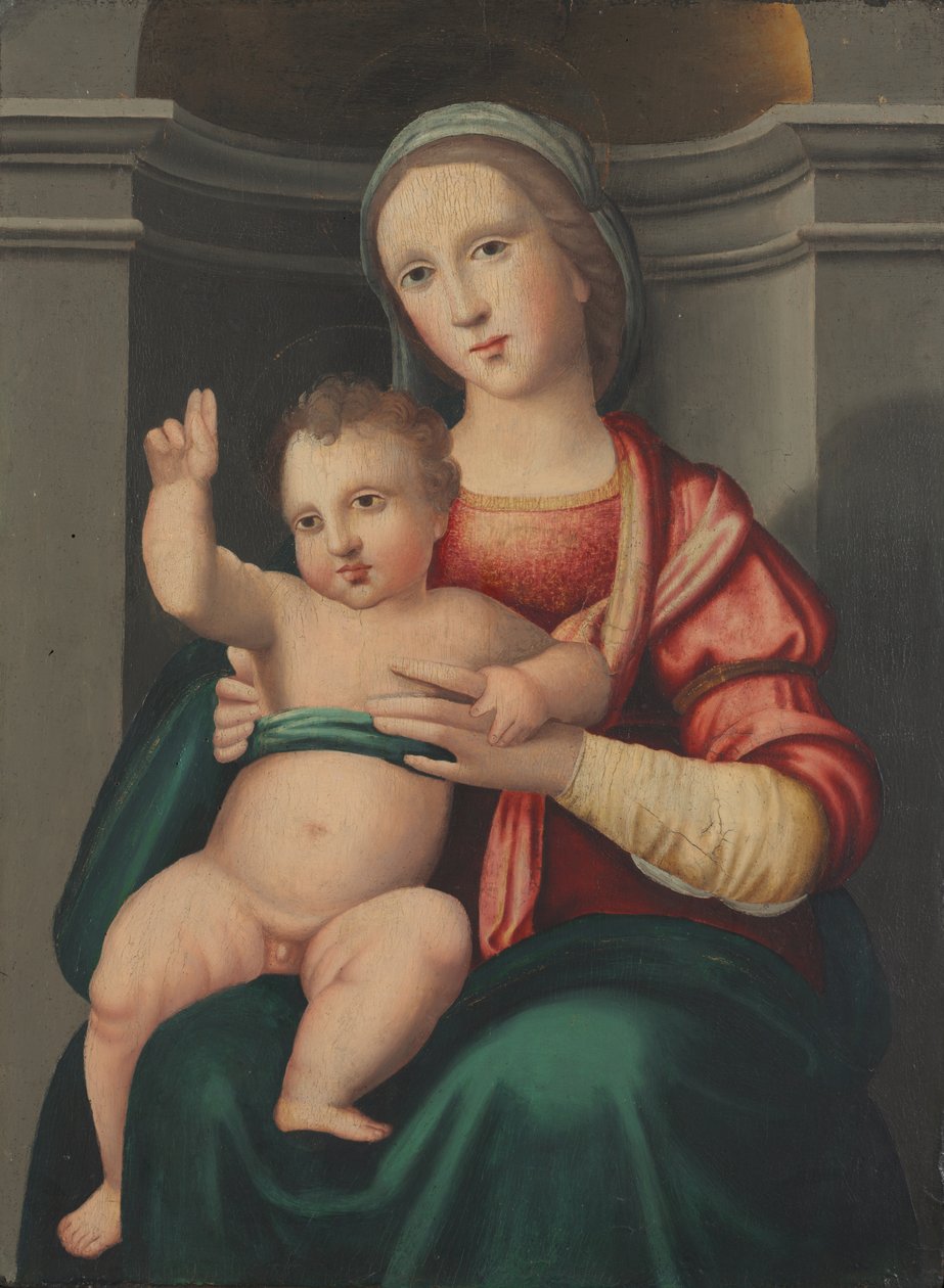 Madonna z Dzieciątkiem w niszy, ok. 1520s (olej na drewnie) autorstwa Antonio del Ceraiolo