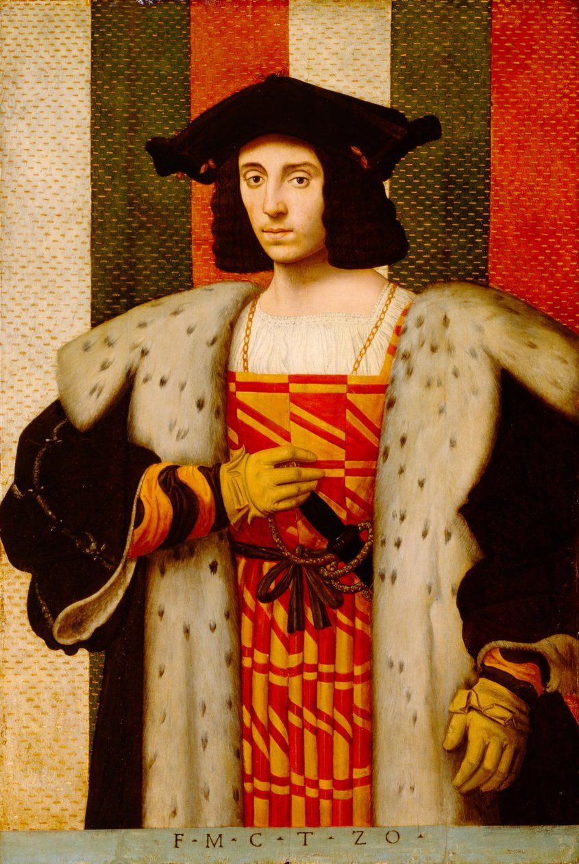 Dżentelmen rodziny Trivulzio autorstwa Antonio di Bernadino Contino