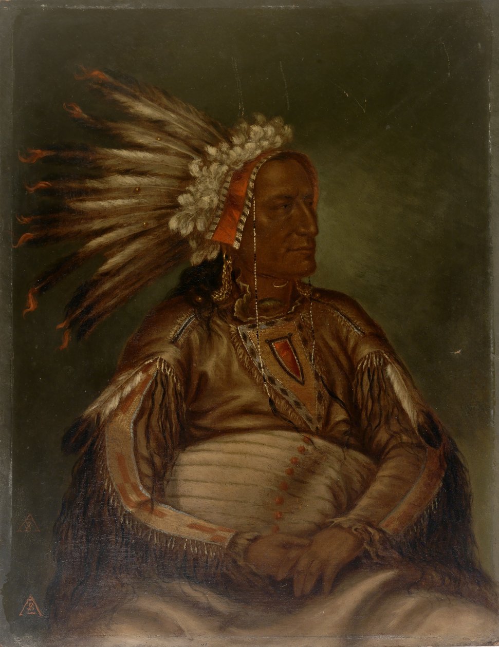 O-mata-ah-luta (Red Plume) autorstwa Antonion Zeno Shindler