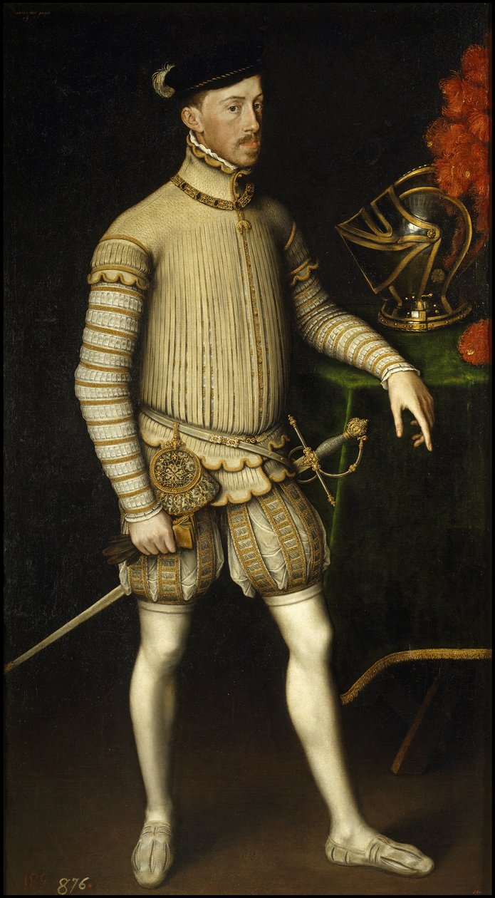 Portret cesarza św. Maksymiliana II Austrii 1527-1576, 1550 autorstwa Antonis Mor
