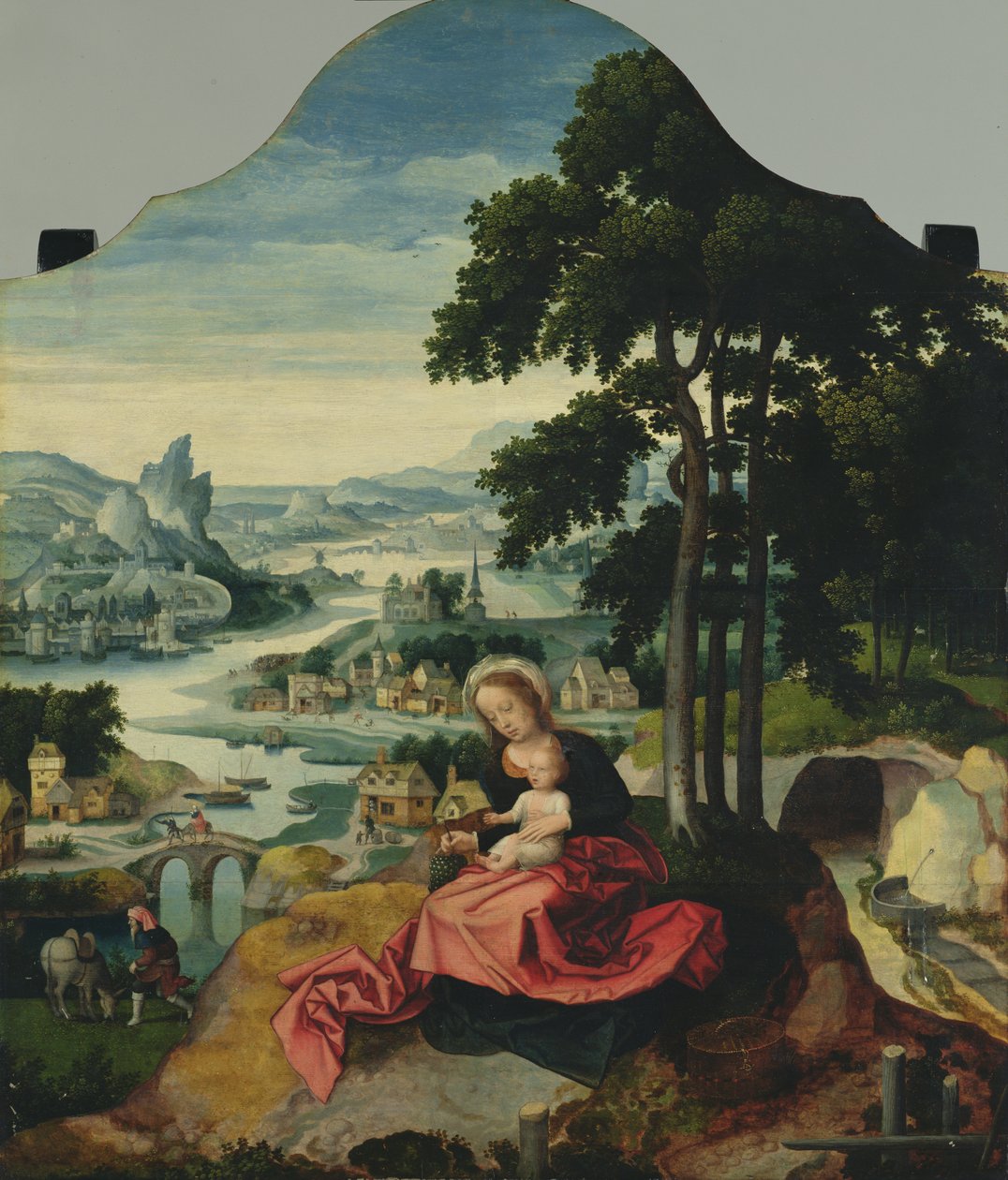 Reszta w ucieczce do Egiptu autorstwa Antwerp Master Antwerp Master