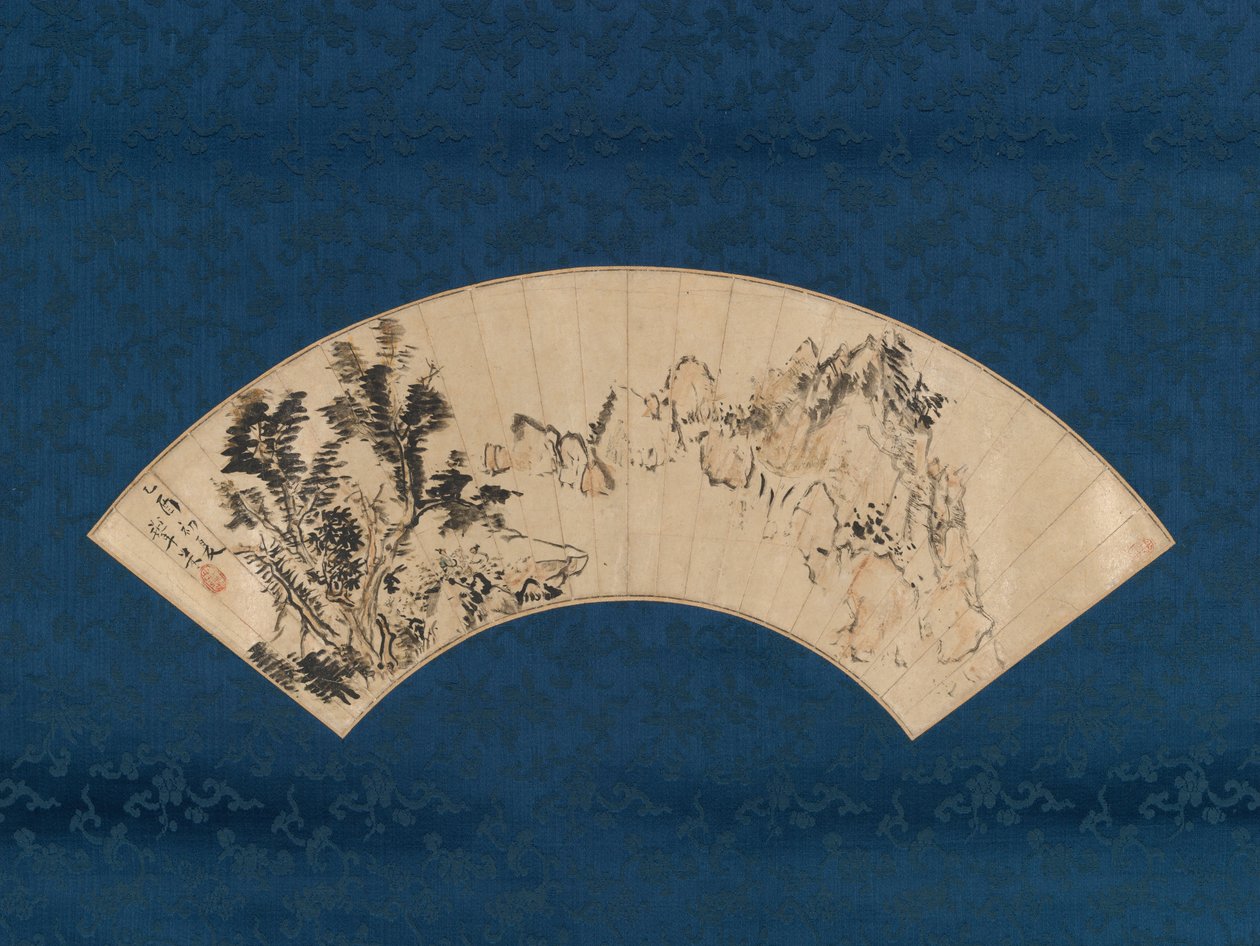 Przygotowanie herbaty przez wąwóz górski, 1825. autorstwa Aoki Mokubei