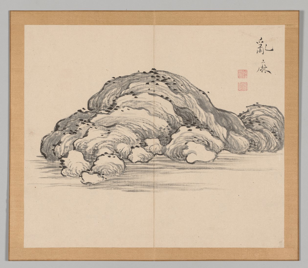 Podwójny Album Studiów Krajobrazowych wg Ikeno Taiga, t. 1 k. 12, XVIII w. autorstwa Aoki Shukuya