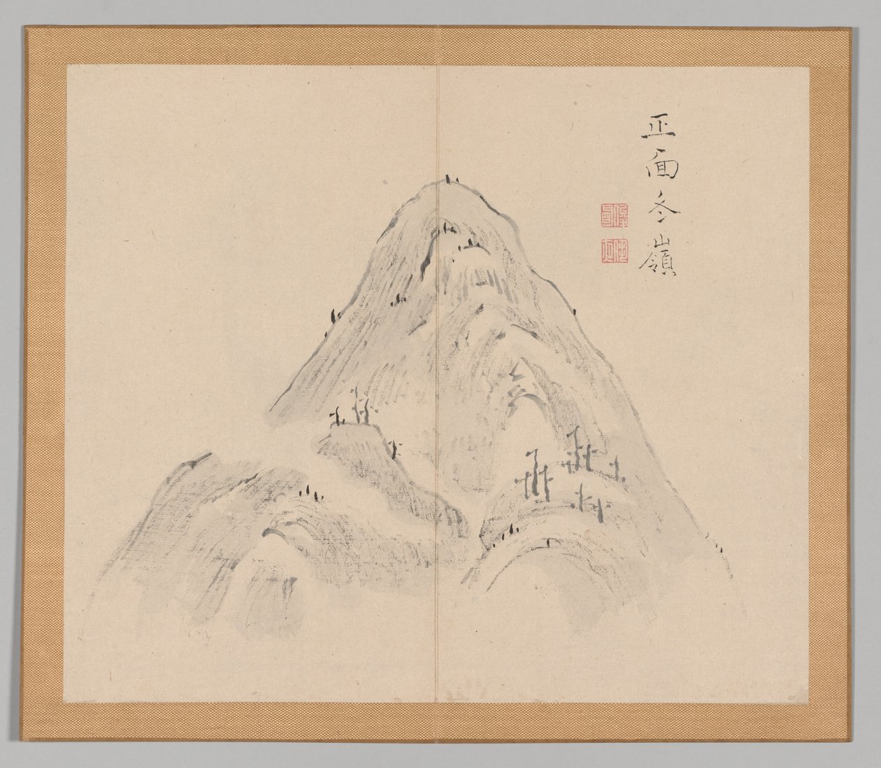 Podwójny Album Studiów Krajobrazowych wg Ikeno Taiga, t. 1 k. 24, XVIII w. autorstwa Aoki Shukuya