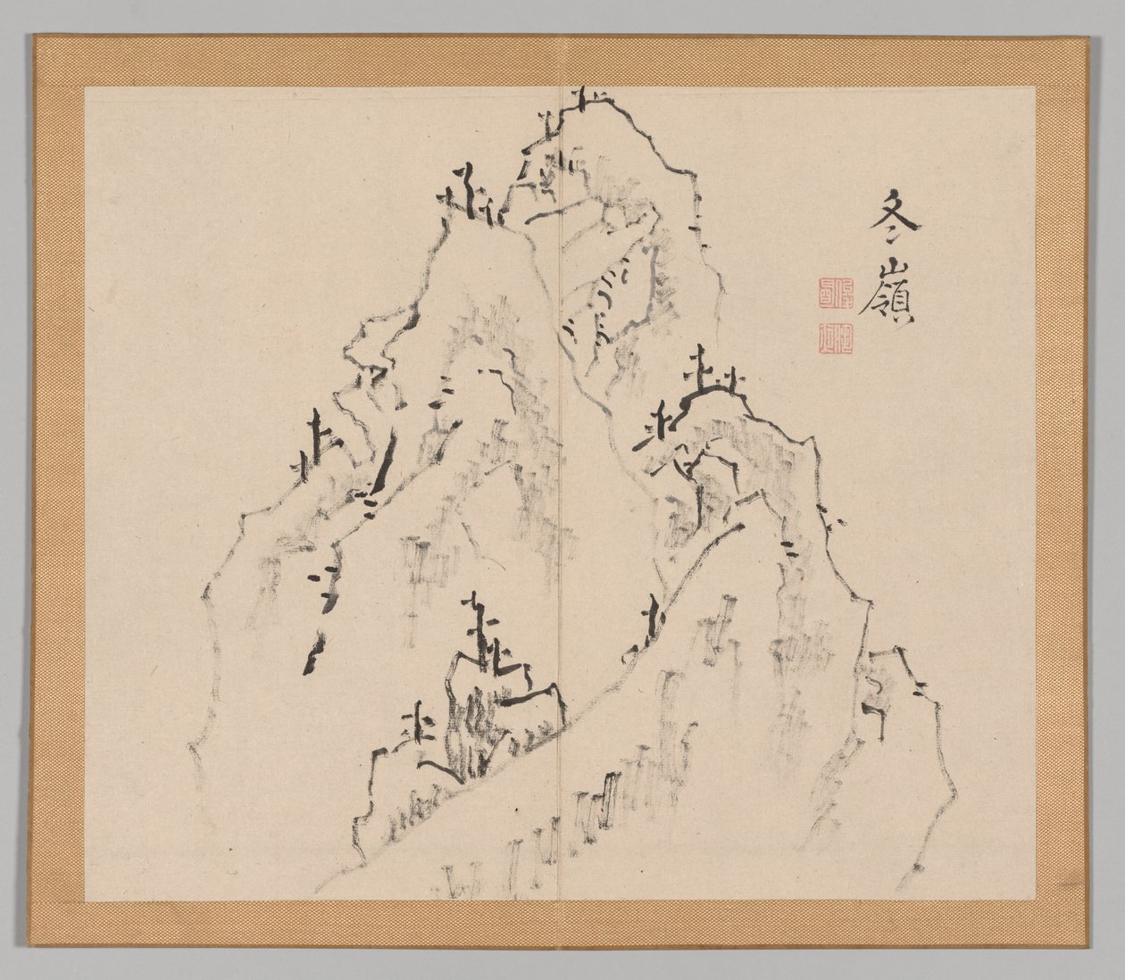 Podwójny Album Studiów Krajobrazowych wg Ikeno Taiga, t. 1 k. 25, XVIII w. autorstwa Aoki Shukuya