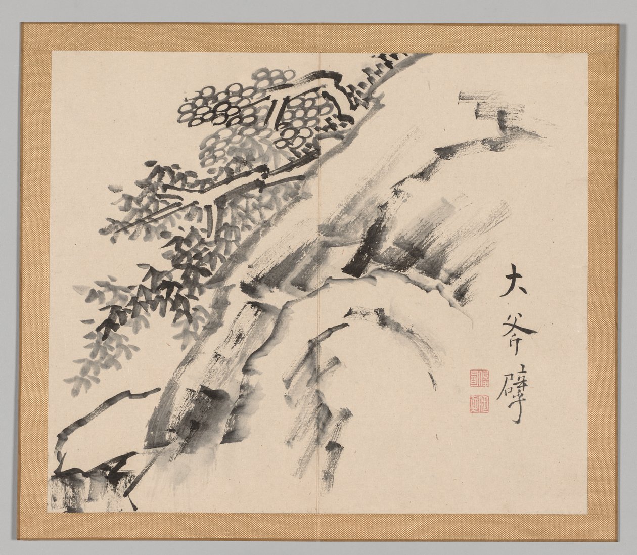 Podwójny Album Studiów Krajobrazowych wg Ikeno Taiga, t. 1 k. 9, XVIII w. autorstwa Aoki Shukuya