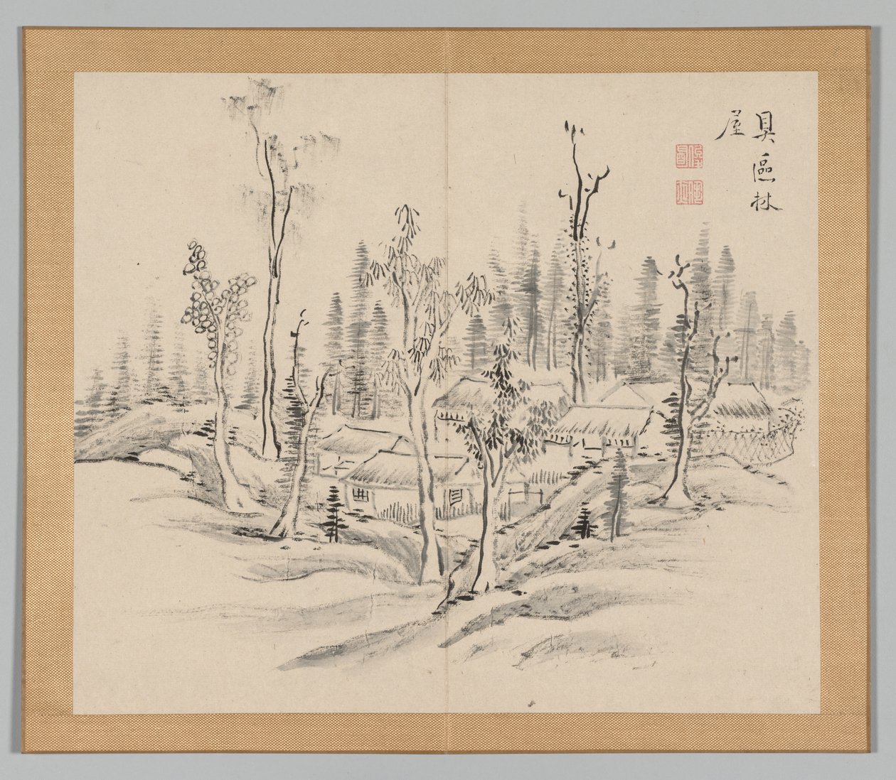 Podwójny Album Studiów Krajobrazowych wg Ikeno Taiga, t. 2 s. 23, XVIII w. autorstwa Aoki Shukuya