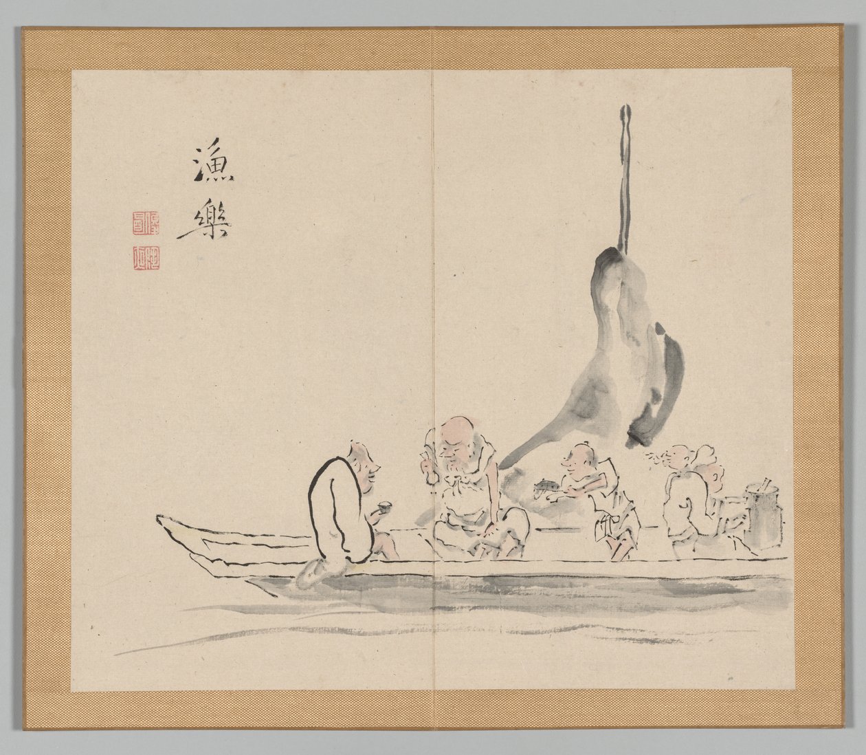 Podwójny Album Studiów Krajobrazowych wg Ikeno Taiga, t. 2 s. 28, XVIII w. autorstwa Aoki Shukuya