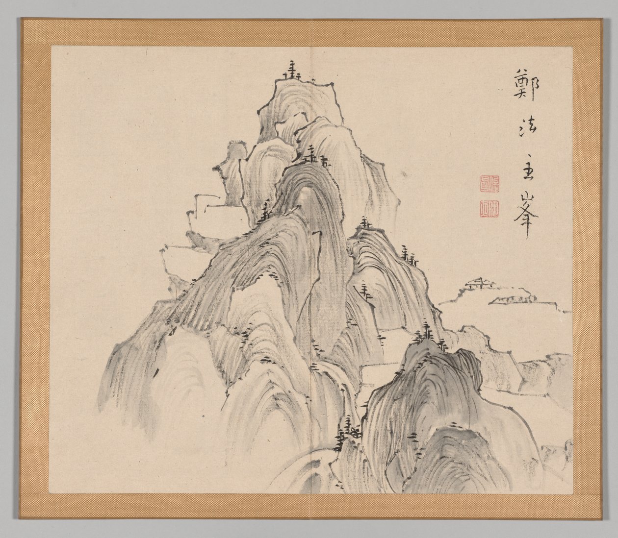 Podwójny Album Studiów Krajobrazowych wg Ikeno Taiga, t. 2 s. 2, XVIII w. autorstwa Aoki Shukuya