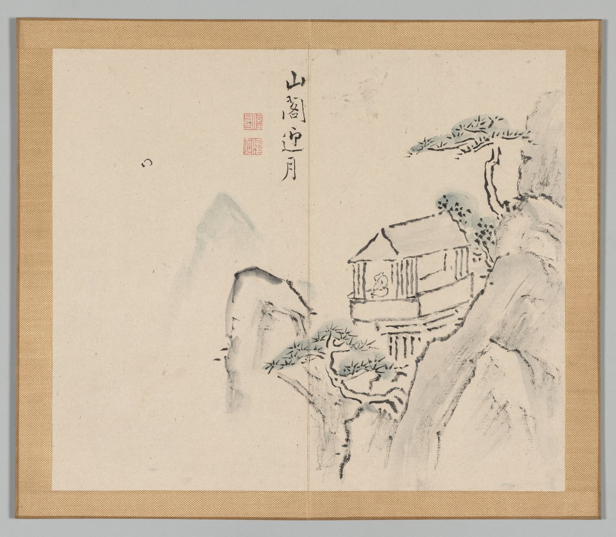 Podwójny Album Studiów Krajobrazowych wg Ikeno Taiga, t. 2 s. 31, XVIII w. autorstwa Aoki Shukuya