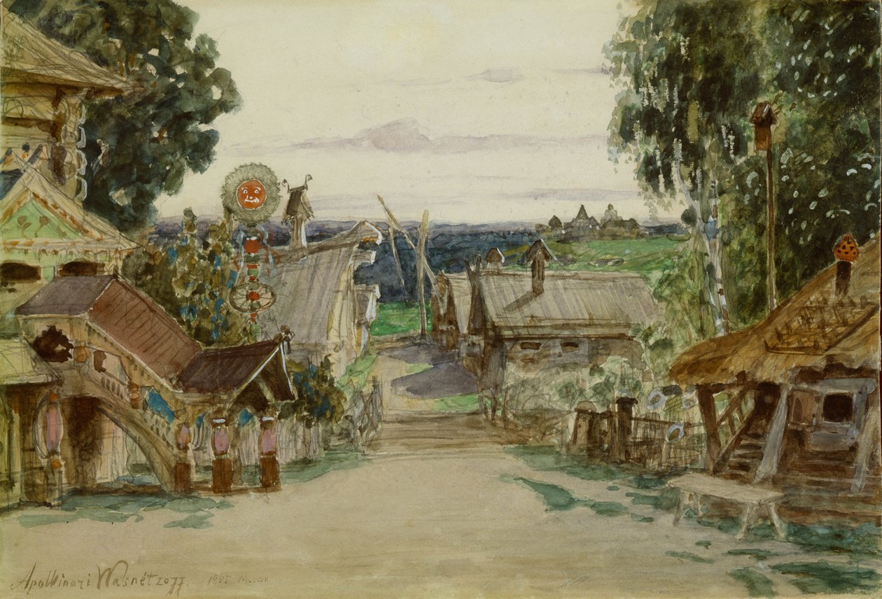 Berendiejewka. Scenografia do opery Snow Maiden N. Rimskiego-Korsakowa, 1895 autorstwa Apollinari Mikhailovich Vasnetsov