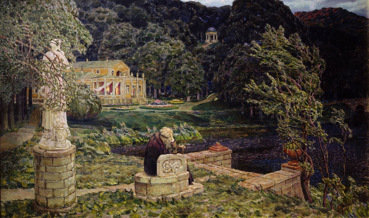 W starym parku. Wszystko w przeszłości, 1926 autorstwa Apollinari Mikhailovich Vasnetsov