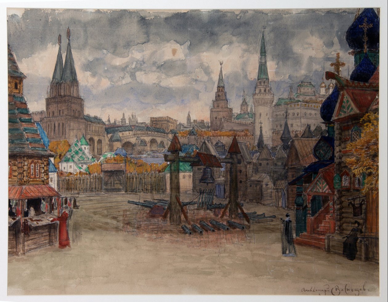 La place des strelets - Wystrój do opery „La Khovanshchina” Modeste Moussorgskiego (1839-1881) - The Strelets