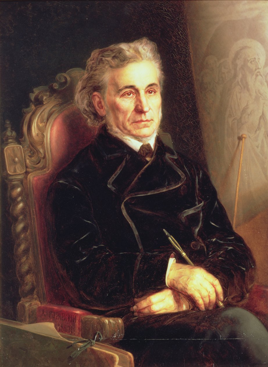 Portret Fjodora Bruniego (1799-1875), 1871 autorstwa Apollinary Goravsky