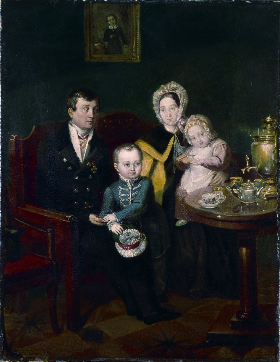Portret rodzinny, 1837 autorstwa Apollon Nikolayevich Mokritsky