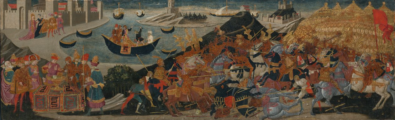 Bitwa pod Farsalos i śmierć Pompejusza autorstwa Apollonio di Giovanni