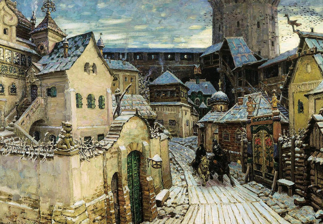Zwiastun, Rano na Kremlu, 1913. autorstwa Appolinari Mikhaylovich Vasnetsov