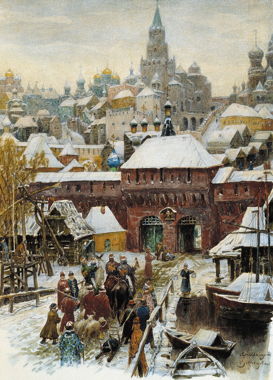 Moskwa w XVII wieku, koniec XIX - początek XX wieku. autorstwa Appolinari Mikhaylovich Vasnetsov