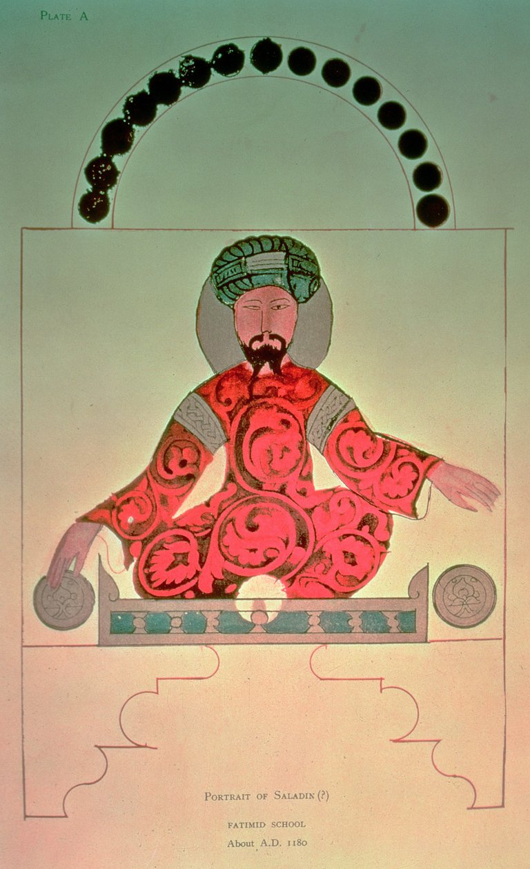 Portret Saladyna (1138-93) autorstwa Arabic School