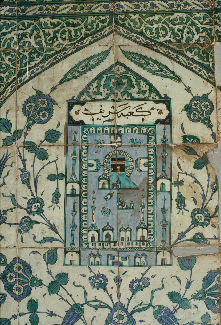 Płytka z przedstawieniem Mekki, XVI-XVII w. (ceramiczna) autorstwa Arabic School