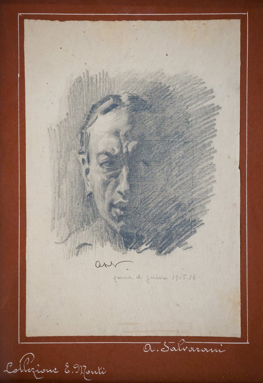 Autoportret (ołówek na papierze) autorstwa Arcangelo Salvarani