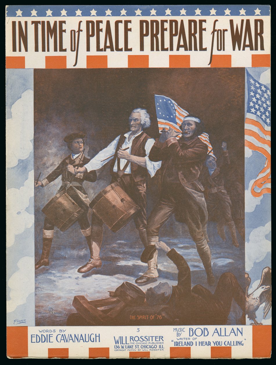 „W czasie pokoju Przygotuj się na wojnę”, słowa Eddie Cavanaugh, muzyka Boba Allana, ok. 1915 autorstwa Archibald Willard