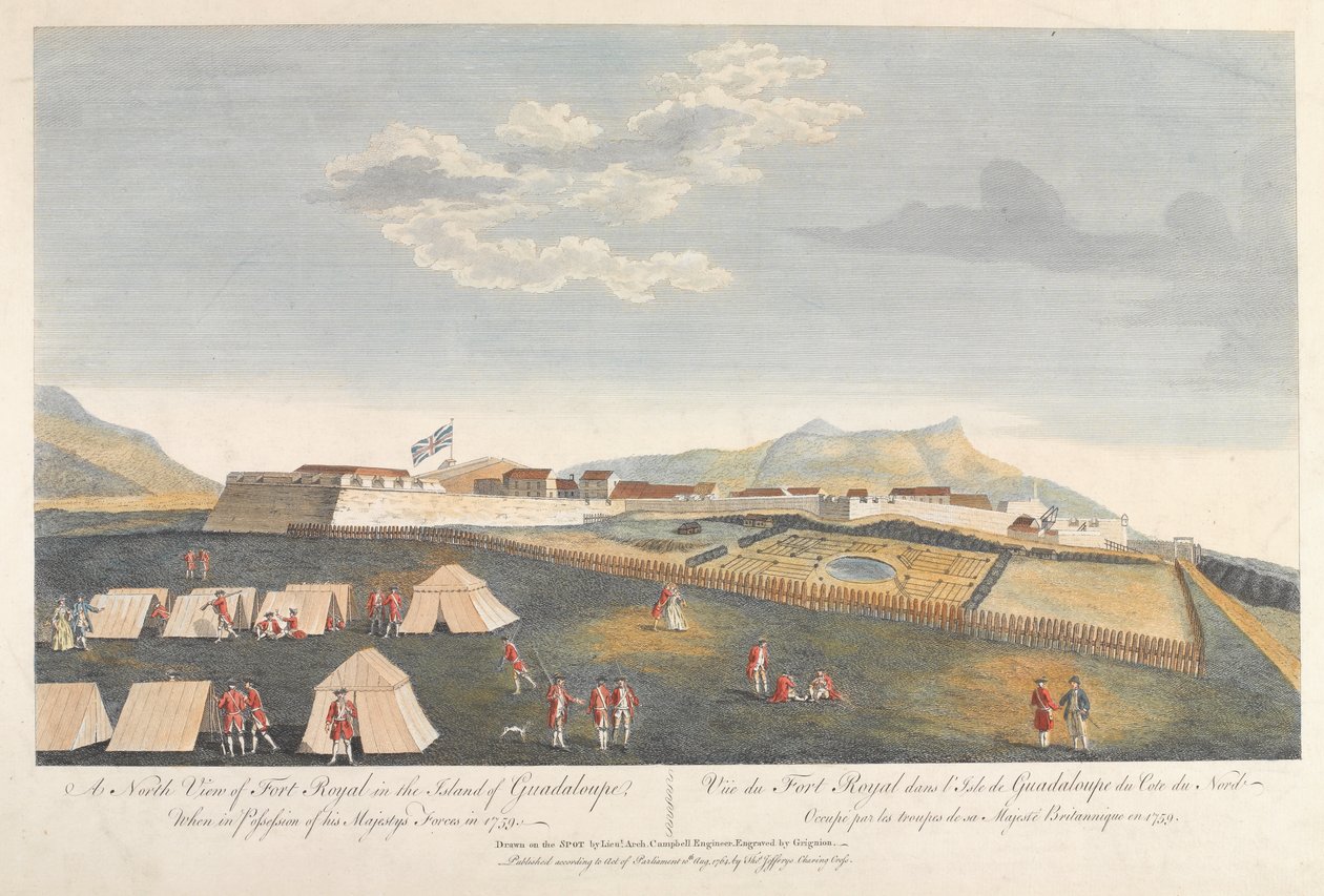 Fort Royal, Gwadelupa, 1759 autorstwa Archibald Campbell