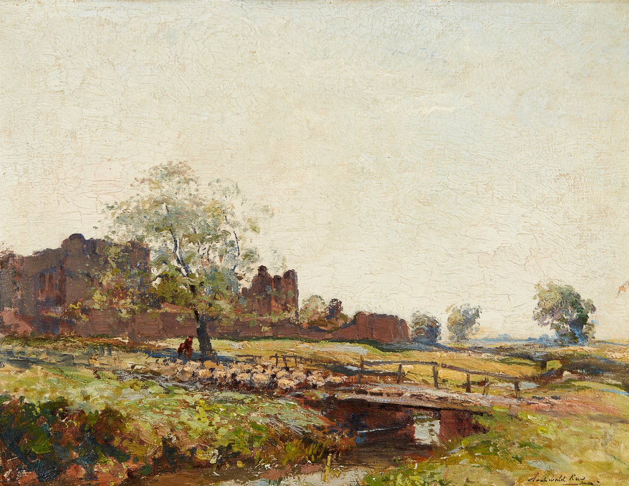 Zamek Kenilworth (olej na pokładzie) autorstwa Archibald Kay
