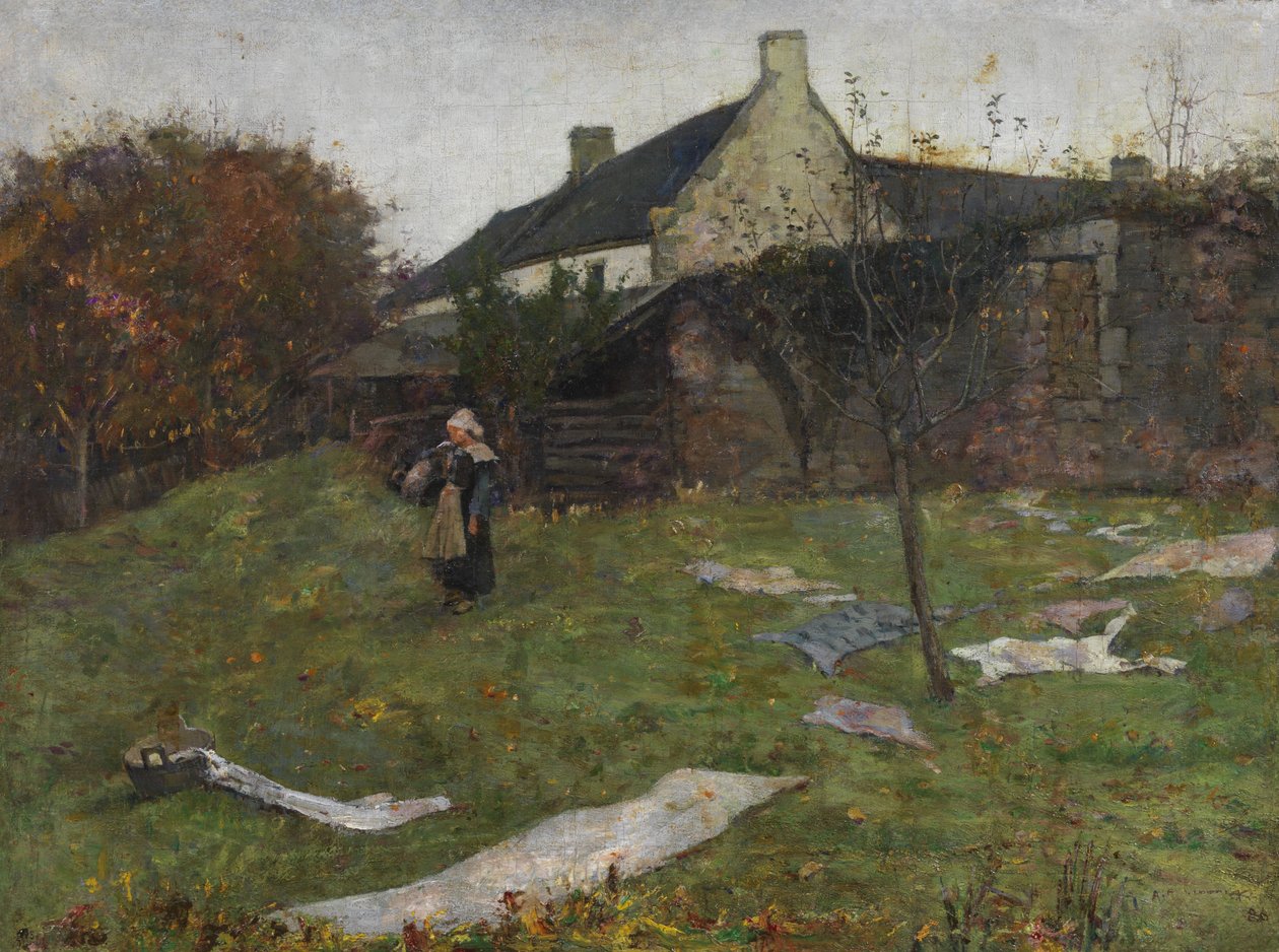 Tył studia Gauguina autorstwa Archibald Standish Hartrick