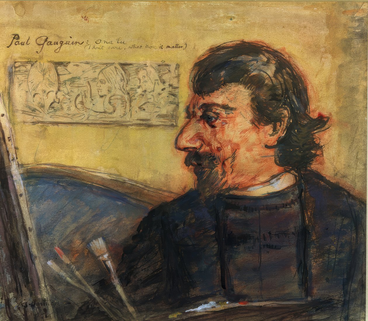 Portret Paula Gauguina autorstwa Archibald Standish Hartrick