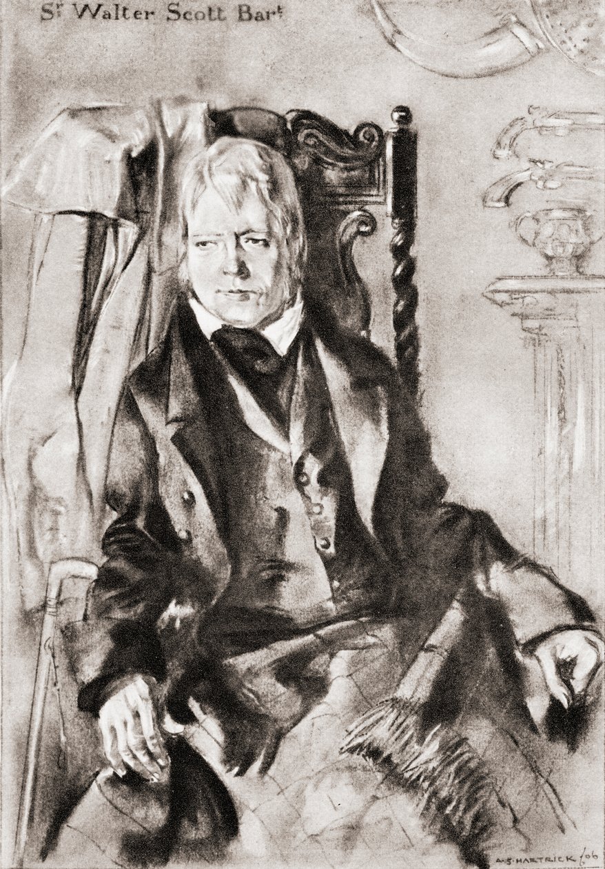 Sir Waltera Scotta autorstwa Archibald Standish Hartrick