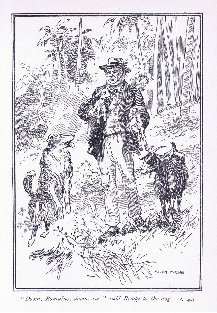W dół Romulus, w dół, sir, powiedział Gotowy do psa, 1900 autorstwa Archibald Webb